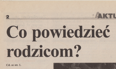 Co powiedzieć rodzicom?