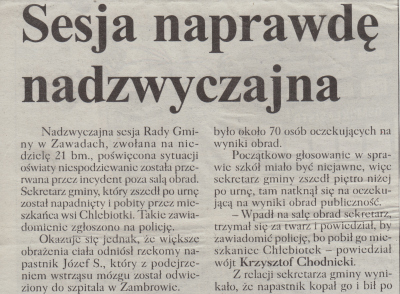 Sesja naprawdę nadzwyczajna